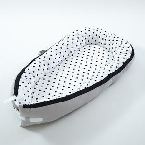 Baby Bed Portable Grey Pink Crib Baby Nest Cot Kids Cradle Children's Bed Bumper Sides in the Crib Newborn Room Decor - Baby Homez