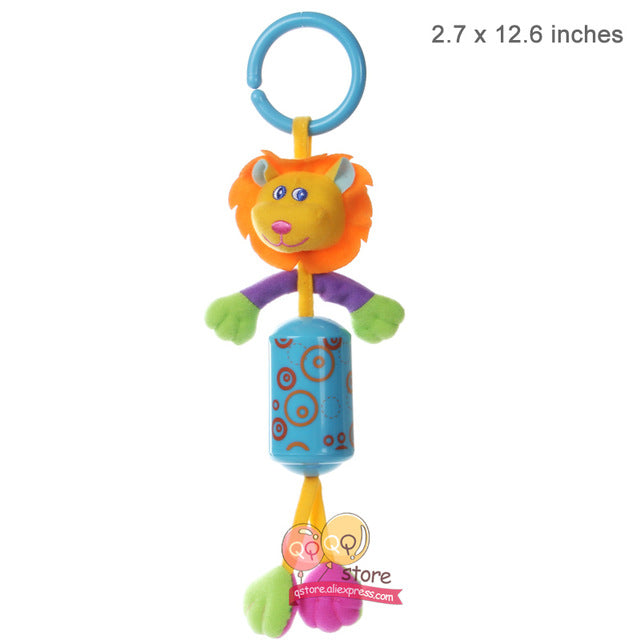Cute Animal Plush Rattles Stroller Hanging Bell Mobiles Infant Baby Soft Crib Educational Toys for Newborn Children Gift Sozzy - Baby Homez