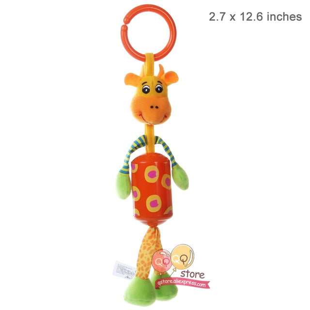 Cute Animal Plush Rattles Stroller Hanging Bell Mobiles Infant Baby Soft Crib Educational Toys for Newborn Children Gift Sozzy - Baby Homez