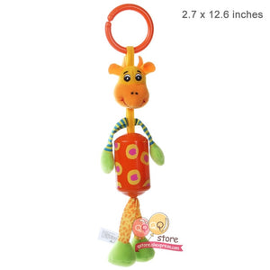 Cute Animal Plush Rattles Stroller Hanging Bell Mobiles Infant Baby Soft Crib Educational Toys for Newborn Children Gift Sozzy - Baby Homez
