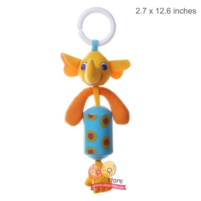 Cute Animal Plush Rattles Stroller Hanging Bell Mobiles Infant Baby Soft Crib Educational Toys for Newborn Children Gift Sozzy - Baby Homez