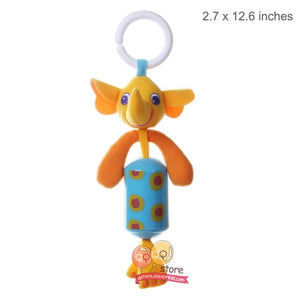 Cute Animal Plush Rattles Stroller Hanging Bell Mobiles Infant Baby Soft Crib Educational Toys for Newborn Children Gift Sozzy - Baby Homez