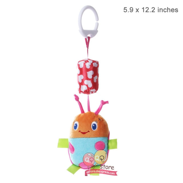 Cute Animal Plush Rattles Stroller Hanging Bell Mobiles Infant Baby Soft Crib Educational Toys for Newborn Children Gift Sozzy - Baby Homez