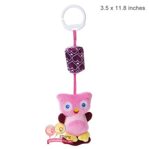 Cute Animal Plush Rattles Stroller Hanging Bell Mobiles Infant Baby Soft Crib Educational Toys for Newborn Children Gift Sozzy - Baby Homez