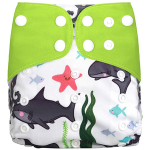 [simfamily] 1Pcs Reusable Cloth Diaper Adjustable Baby Nappies Washable Nappy Fit 3-15 Kg Baby Diaper - Baby Homez