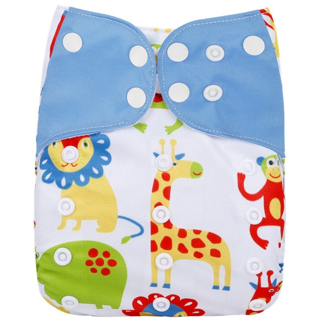 [simfamily] 1Pcs Reusable Cloth Diaper Adjustable Baby Nappies Washable Nappy Fit 3-15 Kg Baby Diaper - Baby Homez