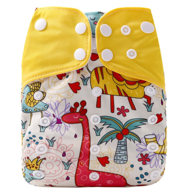 [simfamily] 1Pcs Reusable Cloth Diaper Adjustable Baby Nappies Washable Nappy Fit 3-15 Kg Baby Diaper - Baby Homez