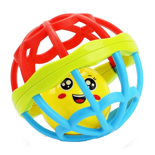 Baby Rattles Toy Food Grade Teething Rattle Plastic Hand Bell Intelligence Grasping Gums Baby Teether Toy for 0-3years - Baby Homez