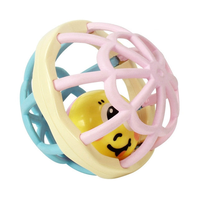 Baby Rattles Toy Food Grade Teething Rattle Plastic Hand Bell Intelligence Grasping Gums Baby Teether Toy for 0-3years - Baby Homez