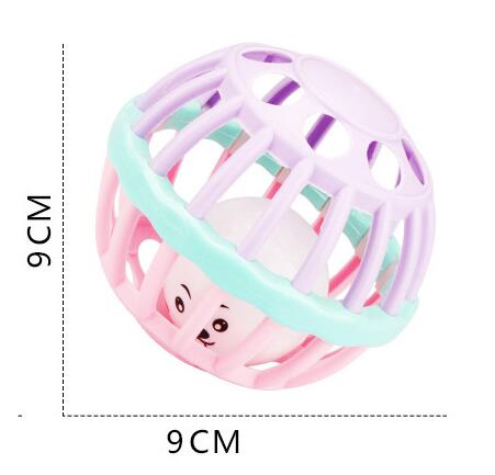 Baby Rattles Toy Food Grade Teething Rattle Plastic Hand Bell Intelligence Grasping Gums Baby Teether Toy for 0-3years - Baby Homez
