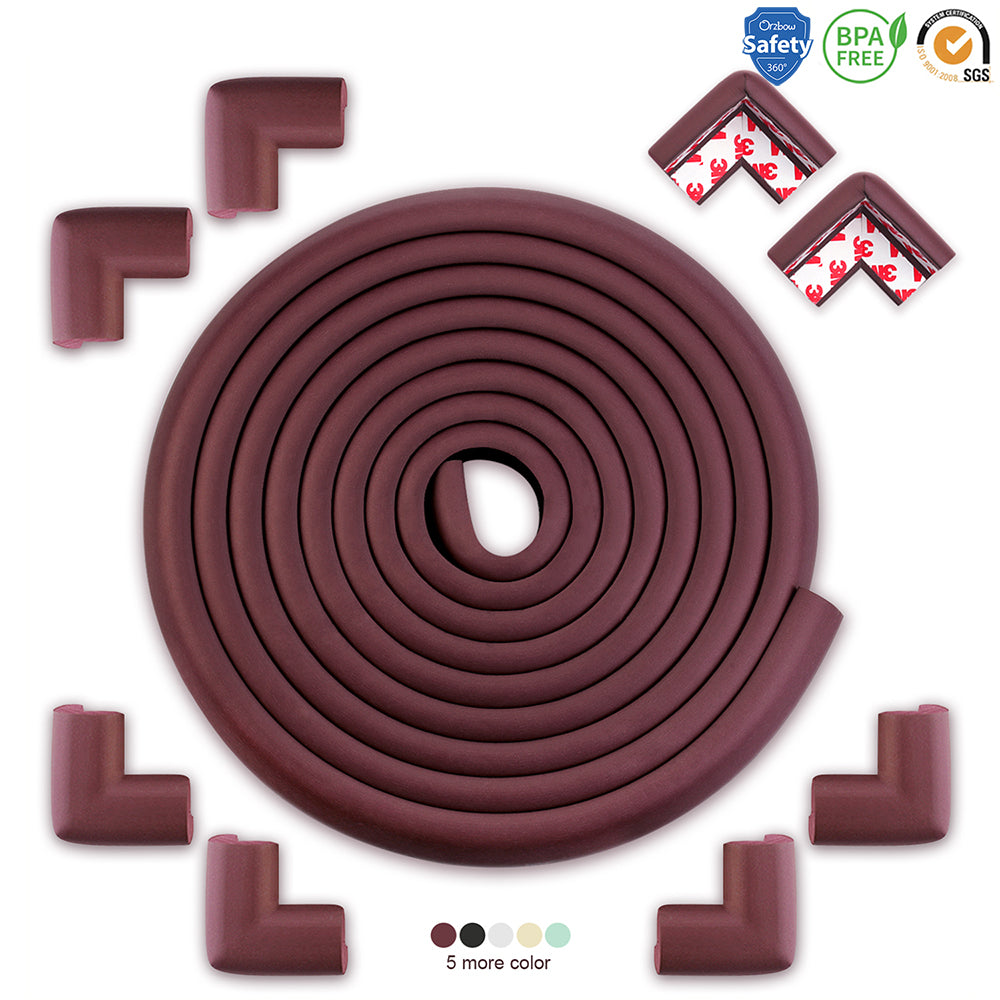5M+8pcs Baby Safety Proofing Edge Corner Guards Desk Table Corner Protector Children Protection Furniture Bumper Corner Cushion - Baby Homez