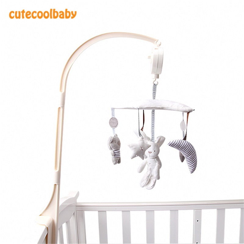 Infant Bed Music Bell Mobile New Born Babies Cribe Hanging Sound Box Star Moon Shape Cute Animals Sensory Educational Toy Plush - Baby Homez