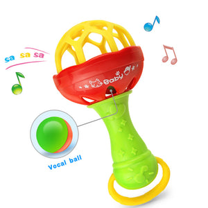 Baby Toys Hand Hold Jingle Shaking Bell Lovely Hand Shake Bell Ring Baby Rattles Toys Newborn Baby 0- 12 Months Teether Toys - Baby Homez
