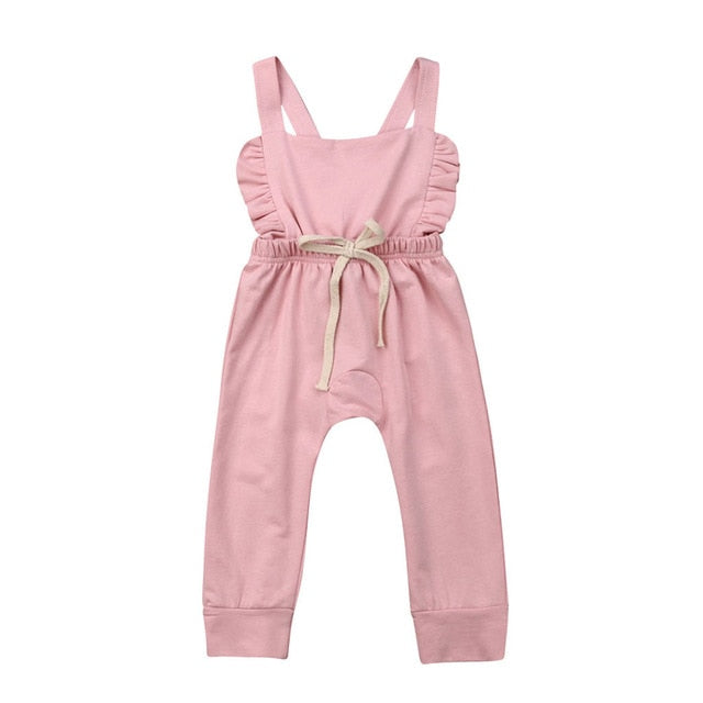 Newborn Overalls Romper Girl Boy Backless Striped Ruffle Jumpsuit Clothes Onesies baby clothing toddler clothes baby costume - Baby Homez
