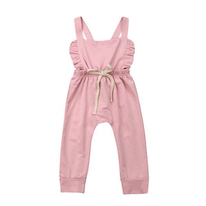 Newborn Overalls Romper Girl Boy Backless Striped Ruffle Jumpsuit Clothes Onesies baby clothing toddler clothes baby costume - Baby Homez