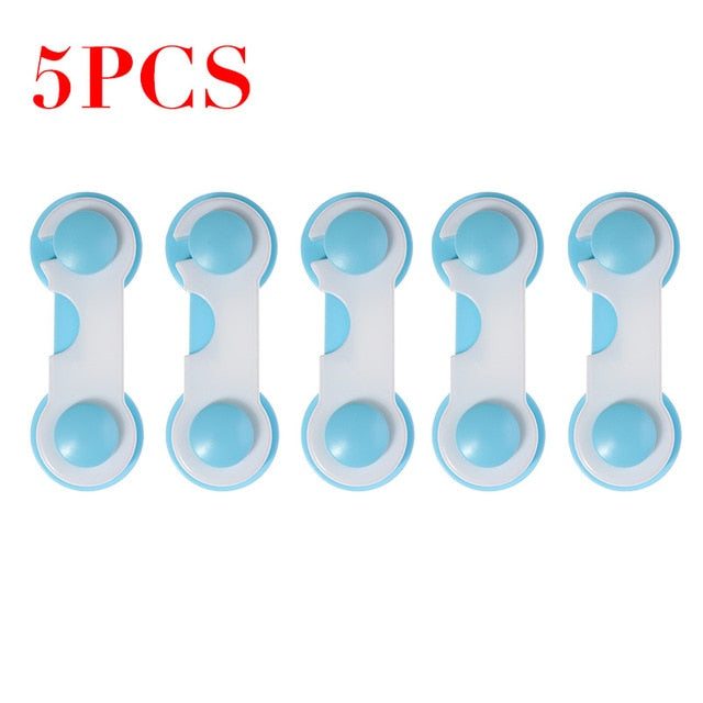 5pcs Plastic Baby Safety Protection From Children In Cabinets Boxes Lock Drawer Door Terminator Security Product - Baby Homez