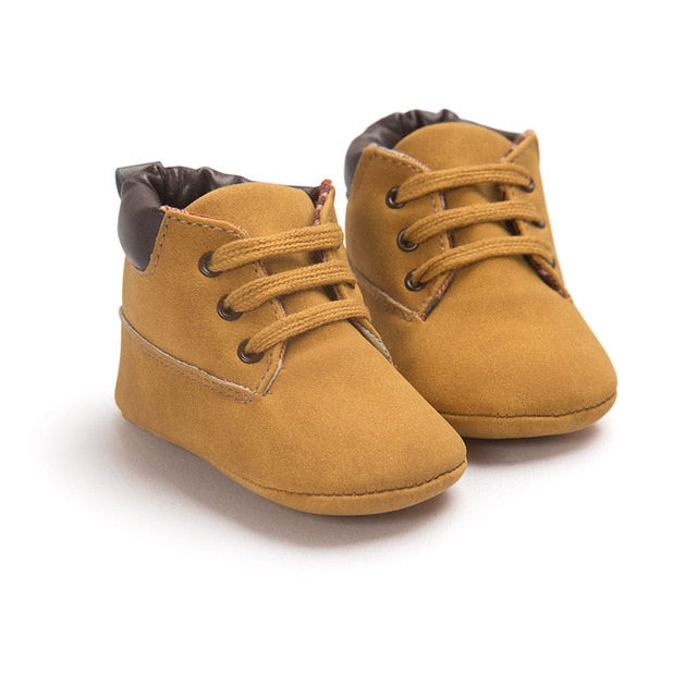 2020 Spring / Autumn Infant Baby Boy Soft Sole PU Leather First Walkers Crib Shoes 0-18 Months - Baby Homez