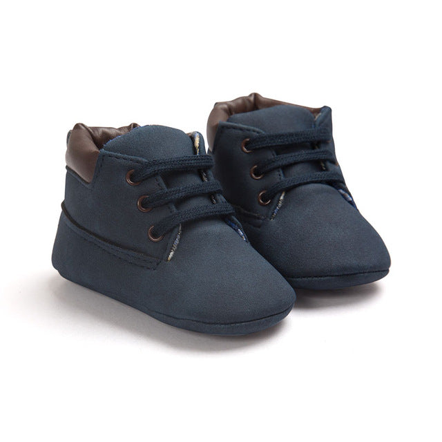 2020 Spring / Autumn Infant Baby Boy Soft Sole PU Leather First Walkers Crib Shoes 0-18 Months - Baby Homez