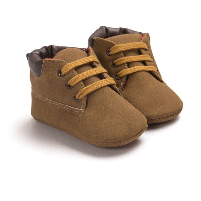 2020 Spring / Autumn Infant Baby Boy Soft Sole PU Leather First Walkers Crib Shoes 0-18 Months - Baby Homez