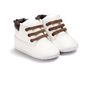 2020 Spring / Autumn Infant Baby Boy Soft Sole PU Leather First Walkers Crib Shoes 0-18 Months - Baby Homez