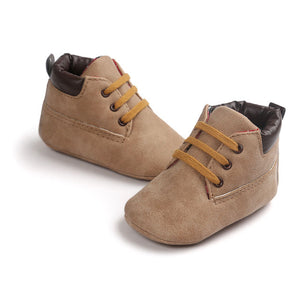 2020 Spring / Autumn Infant Baby Boy Soft Sole PU Leather First Walkers Crib Shoes 0-18 Months - Baby Homez