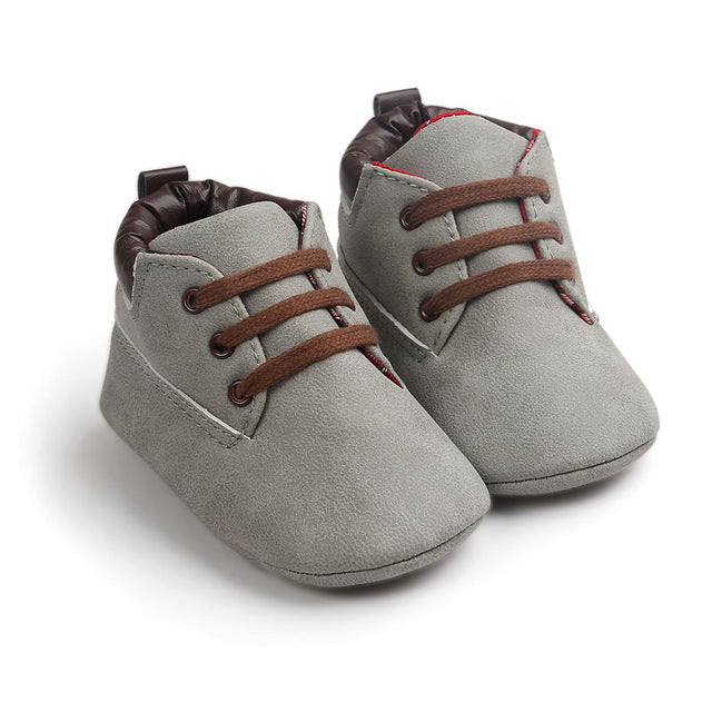 2020 Spring / Autumn Infant Baby Boy Soft Sole PU Leather First Walkers Crib Shoes 0-18 Months - Baby Homez