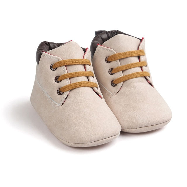 2020 Spring / Autumn Infant Baby Boy Soft Sole PU Leather First Walkers Crib Shoes 0-18 Months - Baby Homez