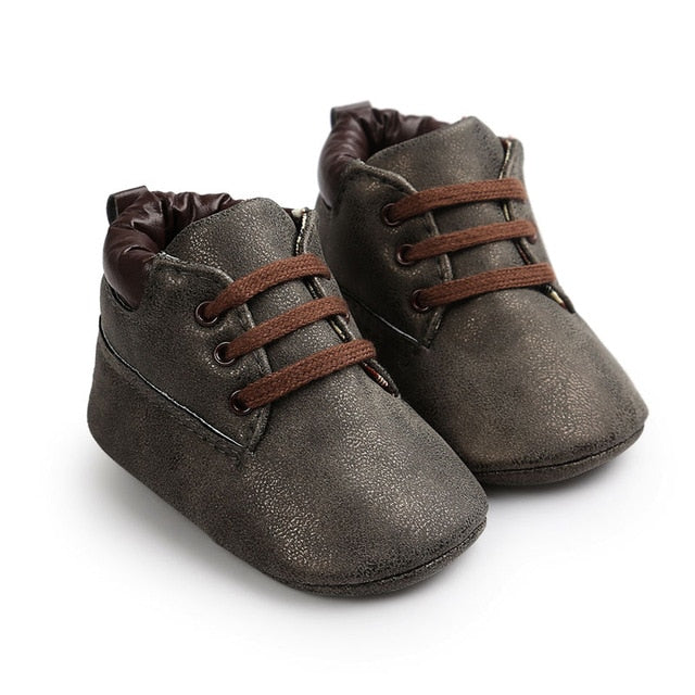 2020 Spring / Autumn Infant Baby Boy Soft Sole PU Leather First Walkers Crib Shoes 0-18 Months - Baby Homez