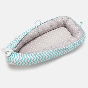 Baby Bed Portable Grey Pink Crib Baby Nest Cot Kids Cradle Children's Bed Bumper Sides in the Crib Newborn Room Decor - Baby Homez