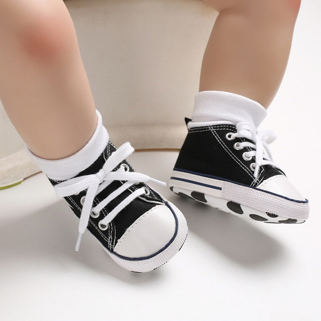 New Canvas Baby Sports Sneakers Shoes Newborn Baby Boys Girls First Walkers Shoes Infant Toddler Soft Sole Anti-slip Baby Shoes - Baby Homez