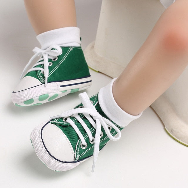 New Canvas Baby Sports Sneakers Shoes Newborn Baby Boys Girls First Walkers Shoes Infant Toddler Soft Sole Anti-slip Baby Shoes - Baby Homez