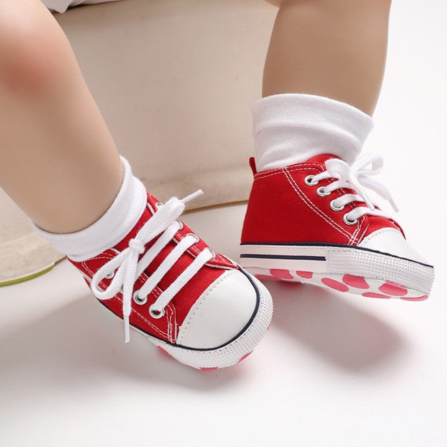 New Canvas Baby Sports Sneakers Shoes Newborn Baby Boys Girls First Walkers Shoes Infant Toddler Soft Sole Anti-slip Baby Shoes - Baby Homez