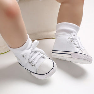 New Canvas Baby Sports Sneakers Shoes Newborn Baby Boys Girls First Walkers Shoes Infant Toddler Soft Sole Anti-slip Baby Shoes - Baby Homez