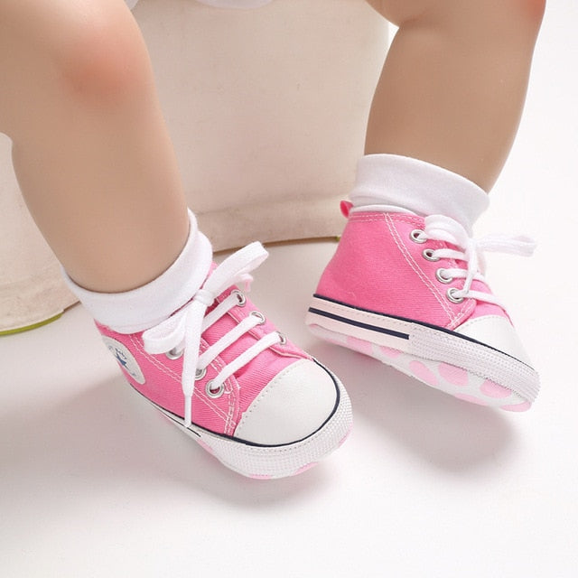 New Canvas Baby Sports Sneakers Shoes Newborn Baby Boys Girls First Walkers Shoes Infant Toddler Soft Sole Anti-slip Baby Shoes - Baby Homez