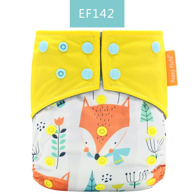 Happy Flute OS Cloth Diaper Bamboo Charcoal Pocket Diaper Christmas Baby Nappy Cloth Nappy 1 pcs Pack - Baby Homez