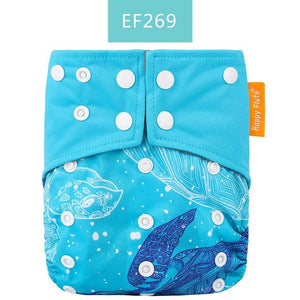 Happy Flute OS Cloth Diaper Bamboo Charcoal Pocket Diaper Christmas Baby Nappy Cloth Nappy 1 pcs Pack - Baby Homez