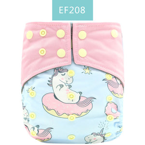 Happy Flute OS Cloth Diaper Bamboo Charcoal Pocket Diaper Christmas Baby Nappy Cloth Nappy 1 pcs Pack - Baby Homez