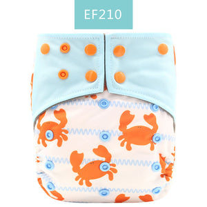 Happy Flute OS Cloth Diaper Bamboo Charcoal Pocket Diaper Christmas Baby Nappy Cloth Nappy 1 pcs Pack - Baby Homez