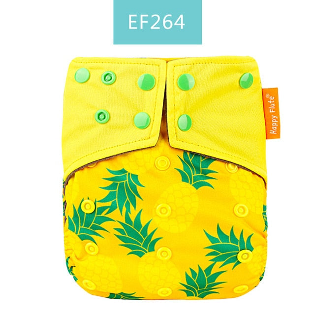 Happy Flute OS Cloth Diaper Bamboo Charcoal Pocket Diaper Christmas Baby Nappy Cloth Nappy 1 pcs Pack - Baby Homez