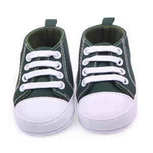 Canvas Classic Sports Sneakers Newborn Baby Boys Girls First Walkers Shoes Infant Toddler Soft Sole Anti-slip Baby Shoes S3 - Baby Homez