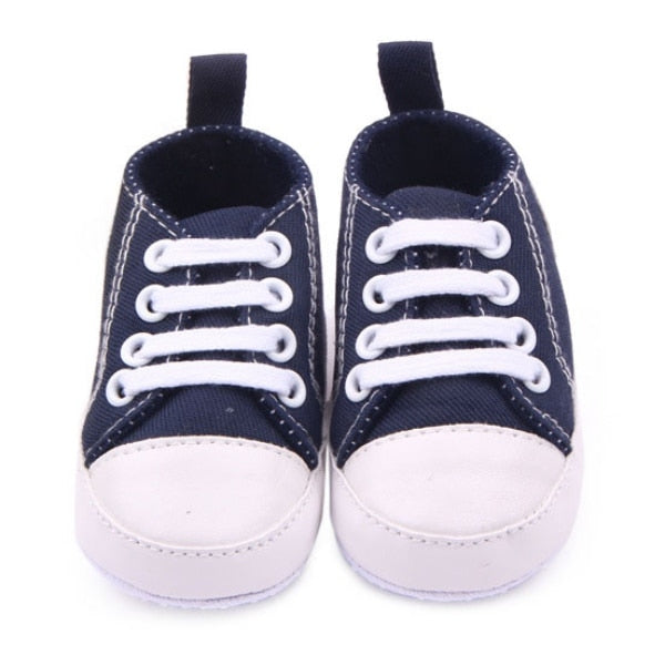Canvas Classic Sports Sneakers Newborn Baby Boys Girls First Walkers Shoes Infant Toddler Soft Sole Anti-slip Baby Shoes S3 - Baby Homez