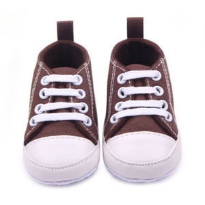 Canvas Classic Sports Sneakers Newborn Baby Boys Girls First Walkers Shoes Infant Toddler Soft Sole Anti-slip Baby Shoes S3 - Baby Homez