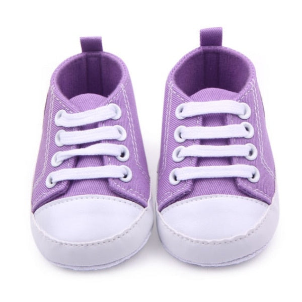 Canvas Classic Sports Sneakers Newborn Baby Boys Girls First Walkers Shoes Infant Toddler Soft Sole Anti-slip Baby Shoes S3 - Baby Homez