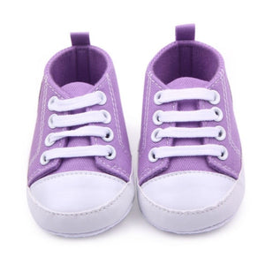 Canvas Classic Sports Sneakers Newborn Baby Boys Girls First Walkers Shoes Infant Toddler Soft Sole Anti-slip Baby Shoes S3 - Baby Homez
