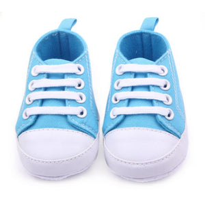 Canvas Classic Sports Sneakers Newborn Baby Boys Girls First Walkers Shoes Infant Toddler Soft Sole Anti-slip Baby Shoes S3 - Baby Homez