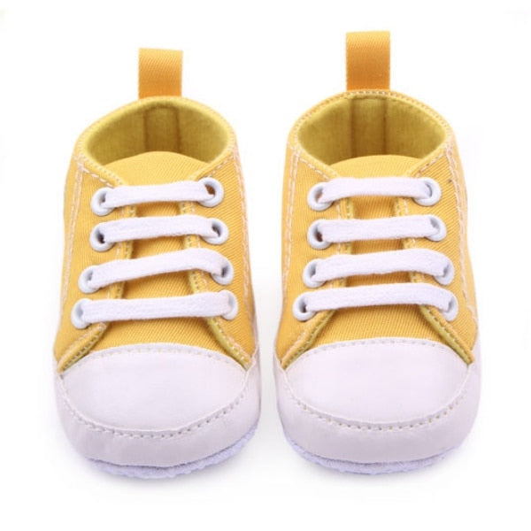 Canvas Classic Sports Sneakers Newborn Baby Boys Girls First Walkers Shoes Infant Toddler Soft Sole Anti-slip Baby Shoes S3 - Baby Homez