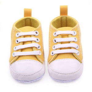 Canvas Classic Sports Sneakers Newborn Baby Boys Girls First Walkers Shoes Infant Toddler Soft Sole Anti-slip Baby Shoes S3 - Baby Homez