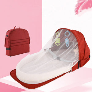 Baby Travel Portable Mobile Crib Baby Nest Cot Newborn Multi-function Folding Bed Child Foldable Chair With Toys Mosquito Net - Baby Homez