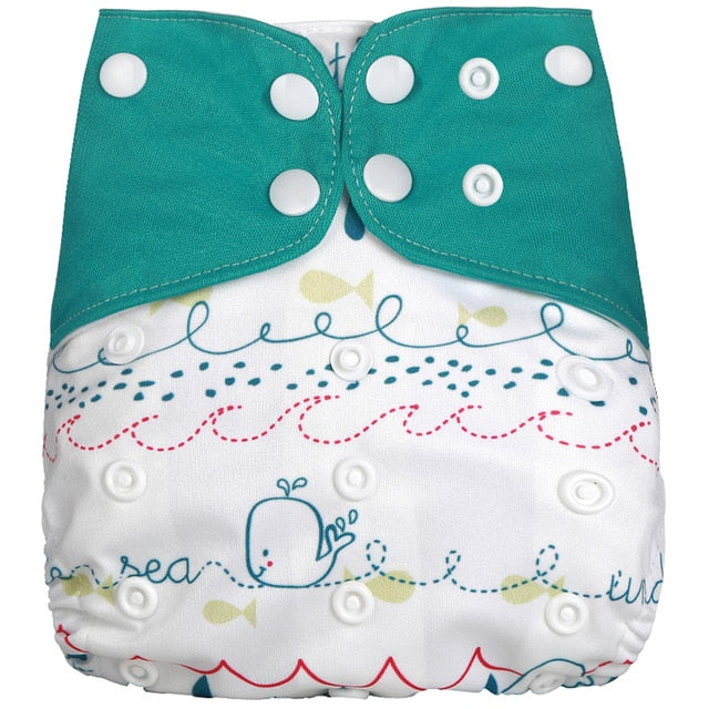 [simfamily]1PC Reusable Waterproof digital printed baby Cloth Diaper One Size Pocket baby nappies wholesale price fit for 3-15kg - Baby Homez