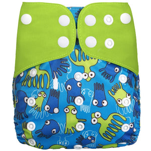 [simfamily]1PC Reusable Waterproof digital printed baby Cloth Diaper One Size Pocket baby nappies wholesale price fit for 3-15kg - Baby Homez